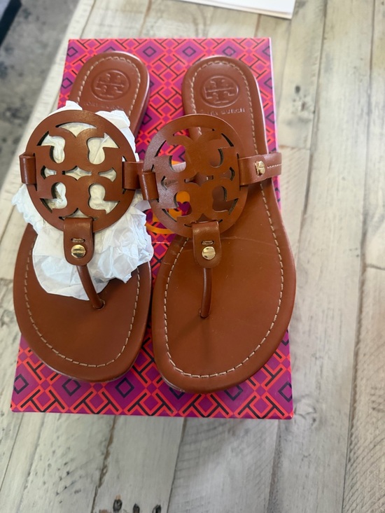 Tory Burch Shoes - Tory Burch Miller Leather Thong Sandals size 8.5